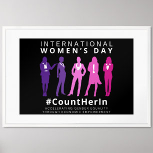 Count Her In International Women's Day Framed Art