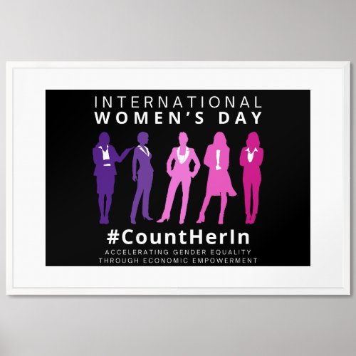 Count Her In International Womens Day Framed Art