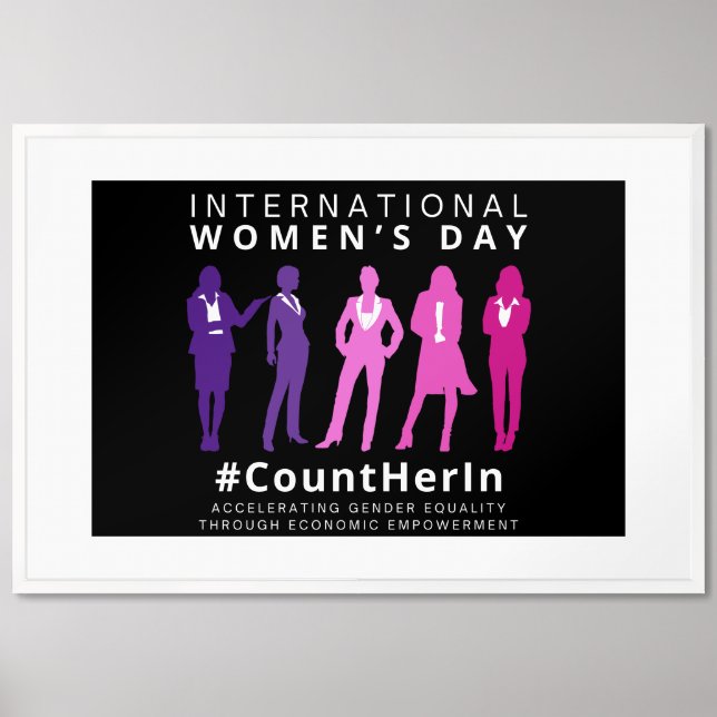 Count Her In International Women's Day Framed Art (Framed Front)