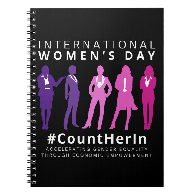 Count Her In International Women's Day Notebook (Front)