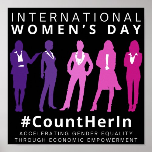 Count Her In International Womens Day  Poster