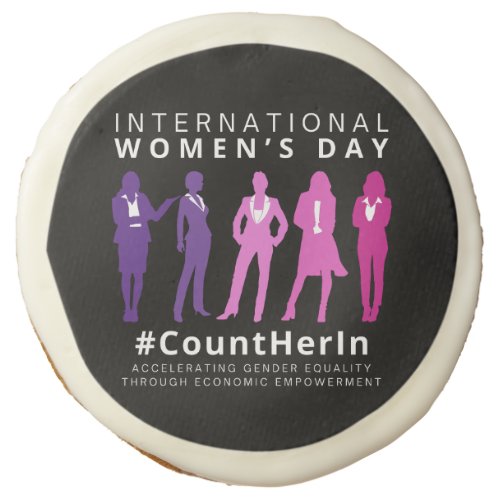 Count Her In International Womens Day Sugar Cookie