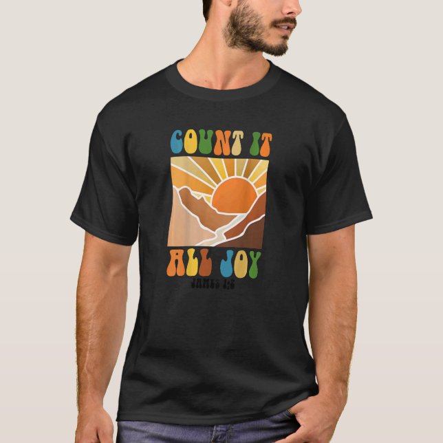 Count It All Joy James 12 Christian Jesus God Reli T-Shirt (Front)