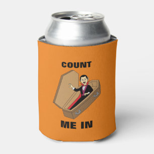 Count Me In Funny Halloween Vampire Pun Can Cooler