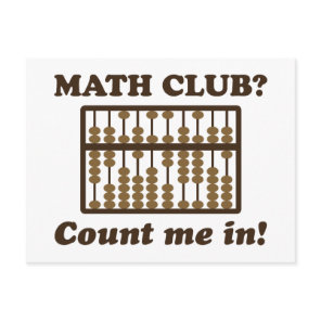 Count Me in the Math Club Postcard