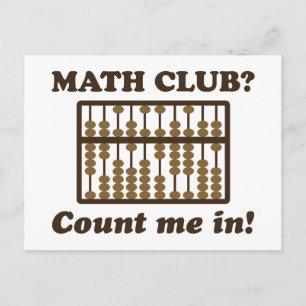 Count Me in the Math Club Postcard