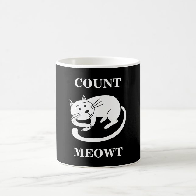 Count Meowt Kitty Funny Cat Pun Coffee Mug (Center)