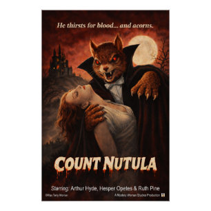 Count Nutula Retro Movie Parody Poster