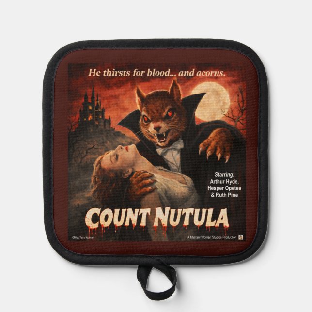 Count Nutula Retro Movie Parody Pot Holder (Front)
