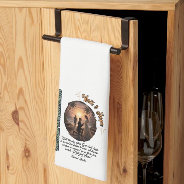 Count of Monte Cristo Wait & Hope Sunset Kitchen Towel (Thirds Fold)