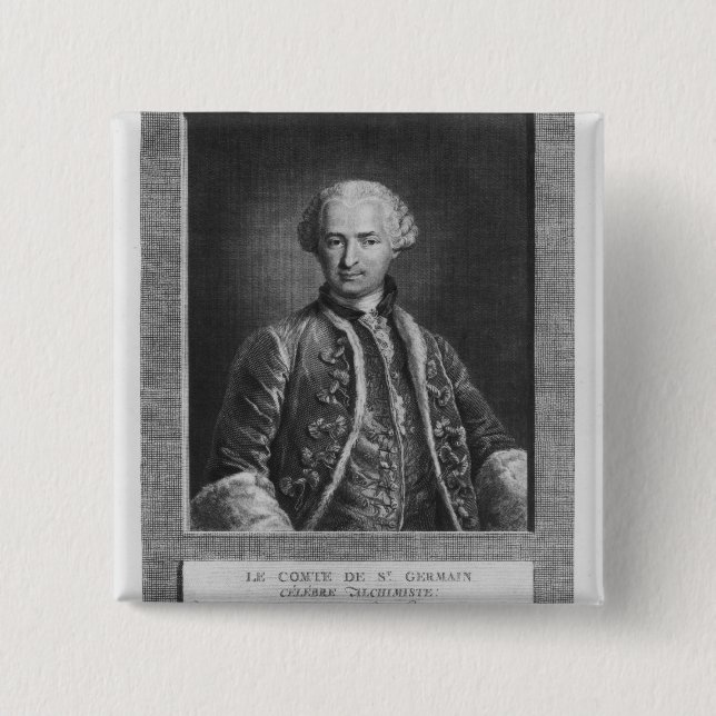 Count of St. Germain, famous alchemist, 1783 Pinback Button (Front)