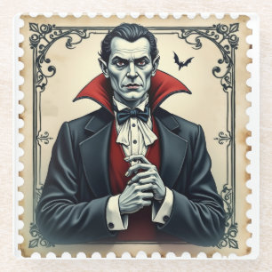 Count on Class: Dracula’s Vintage Toast Glass Coaster