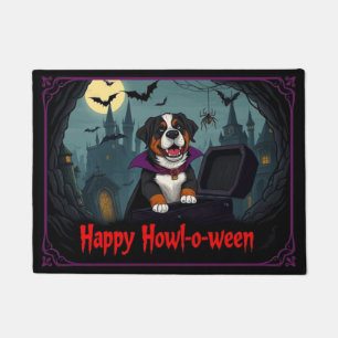 Count Saint Bernard Happy Howl-o-ween Doormat