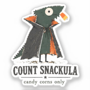 Count Snackula Bearded Dragon Art Sticker