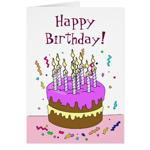 Count the Candles Birthday! Cake Card | Zazzle
