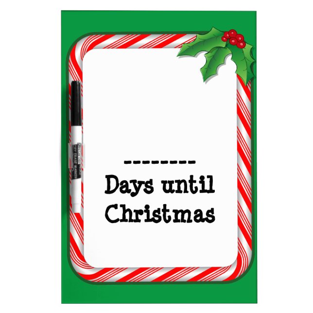 Count the Days until Christmas Dry Erase Board (Front)