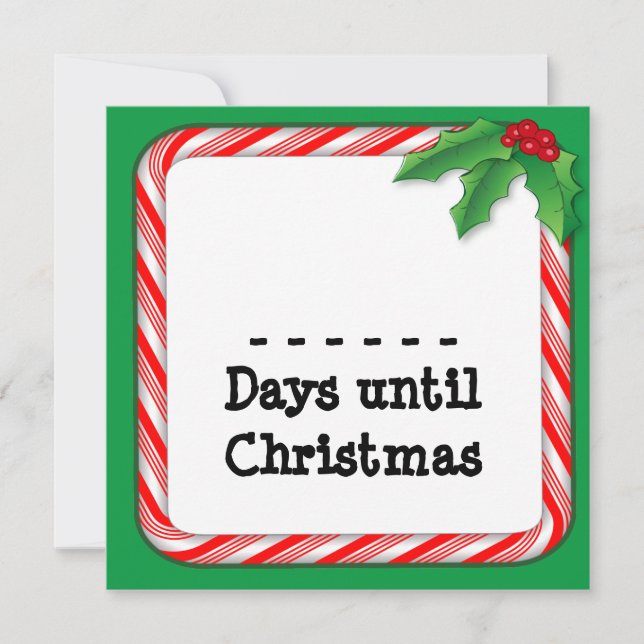 Count the Days Until Christmas Holiday Card (Front)