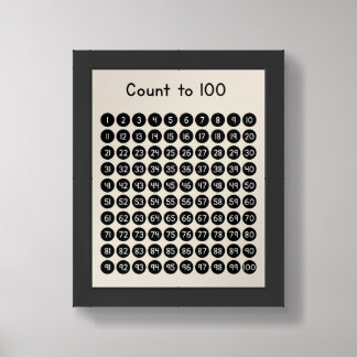 Count to 100 framed art