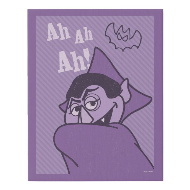 Count von Count - Ah Ah Ah! Faux Canvas Print (Front)