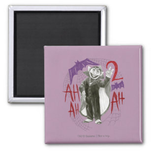 Count von Count B&W Sketch Drawing Magnet