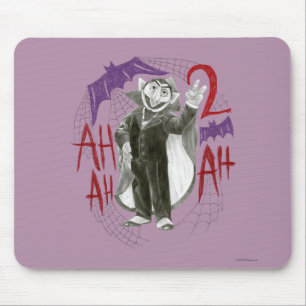 Count von Count B&W Sketch Drawing Mouse Pad