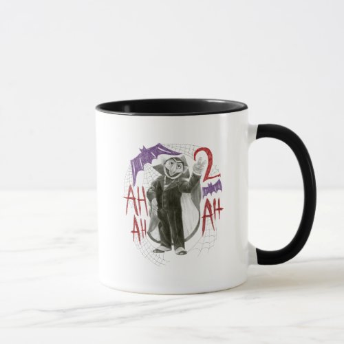 Count von Count BW Sketch Drawing Mug