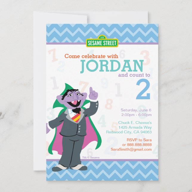 Count von Count Birthday Invitation (Front)