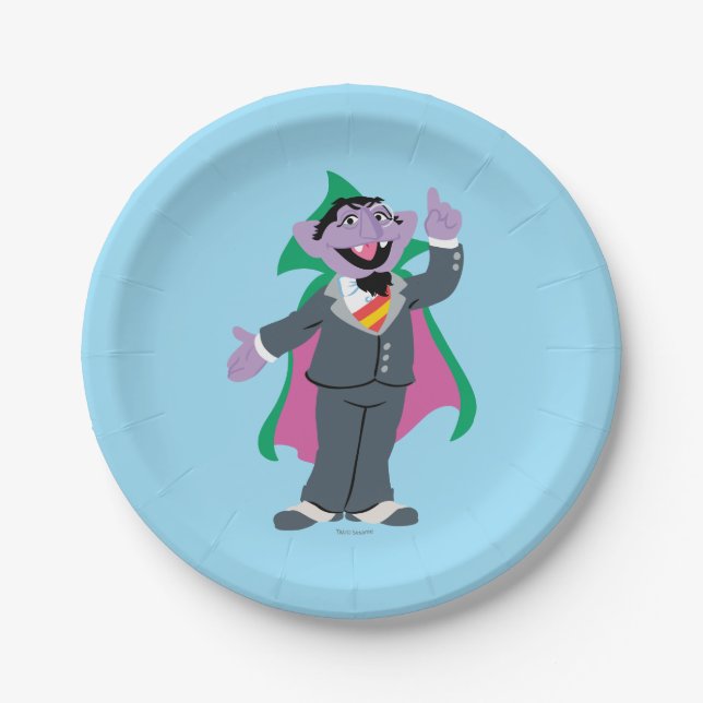 Count von Count Classic Style Paper Plates (Front)