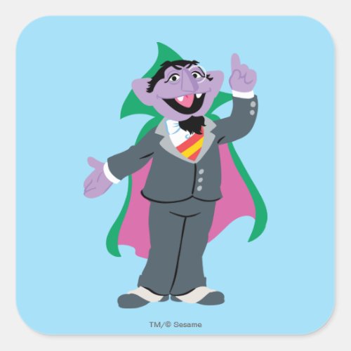 Count von Count Classic Style Square Sticker