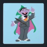 Count von Count Classic Style Square Wall Clock<br><div class="desc">Check out this  classic style art of Count von Count!         ©  2014 Sesame Workshop. www.sesamestreet.org</div>