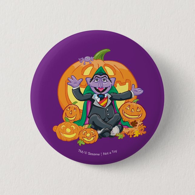 Count von Count | Halloween Pumpkins Button (Front)