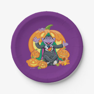 Count von Count   Halloween Pumpkins Paper Plates