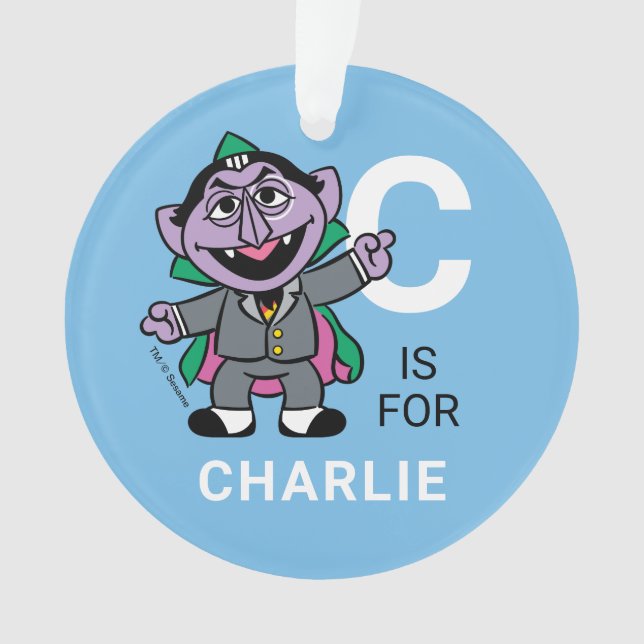 Count von Count | Personalized Name with Photo Ornament (Front)