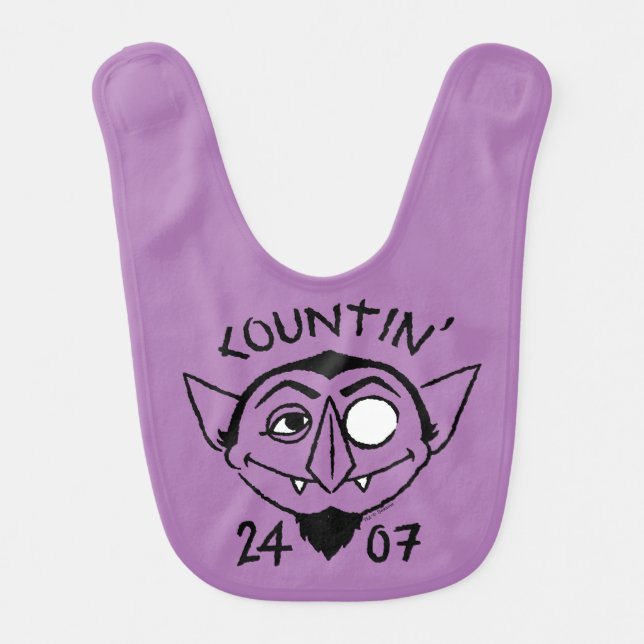 Count von Count Skate Logo - Countin' 24/7 Baby Bib (Front)