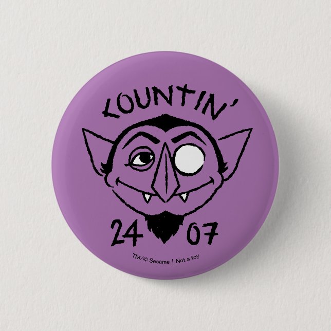 Count von Count Skate Logo - Countin' 24/7 Button (Front)