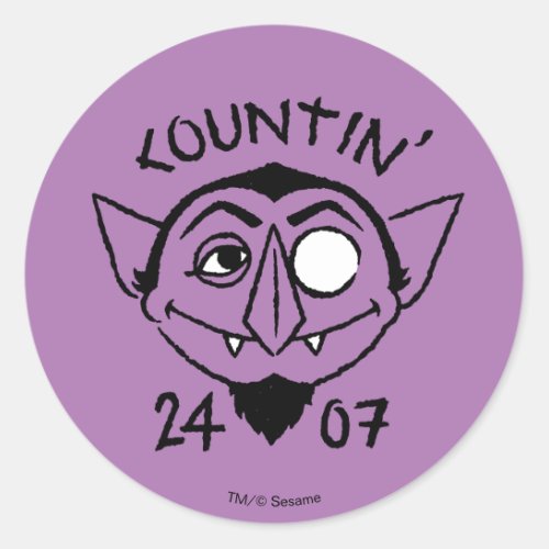 Count von Count Skate Logo _ Countin 247 Classic Round Sticker