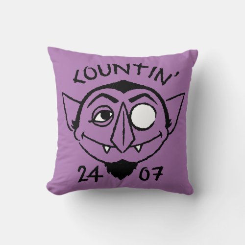 Count von Count Skate Logo _ Countin 247 Throw Pillow