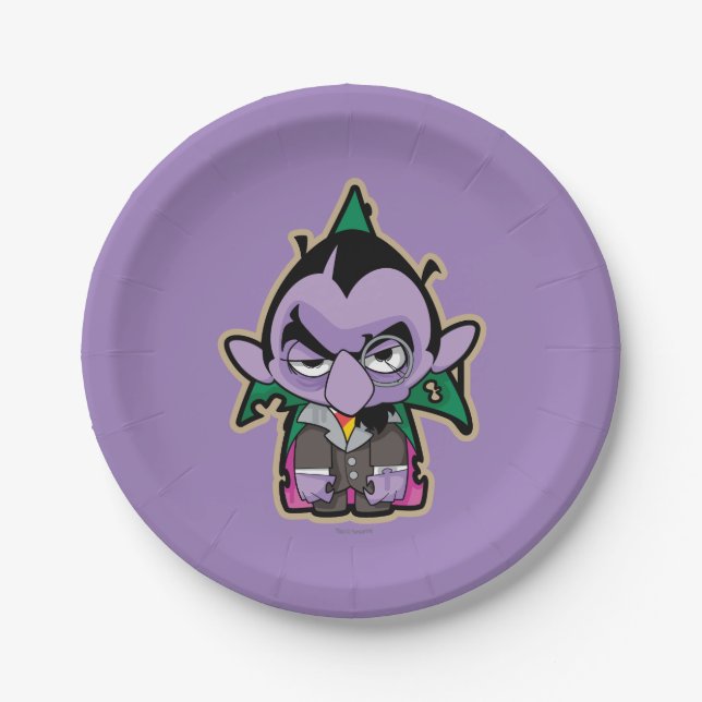 Count von Count Zombie Paper Plates (Front)