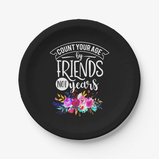 Count Your Age By Friends Paper Plates (Front)