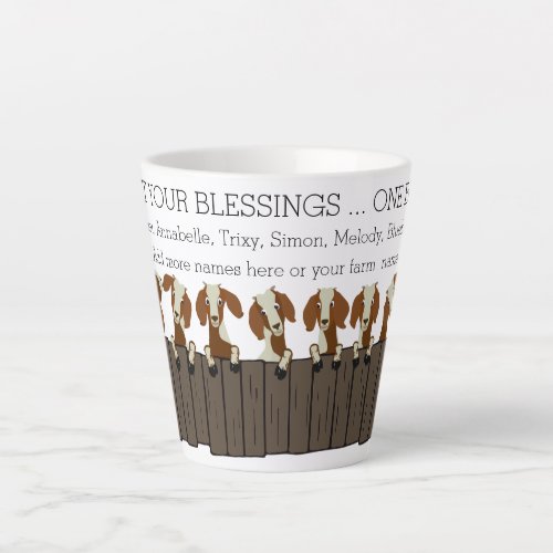 Count Your Blessings Boer Goats Latte Mug