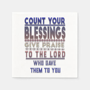 Count Your Blessings Christian Napkins
