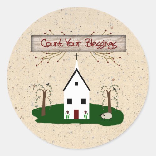 Count Your Blessings Church Sticker