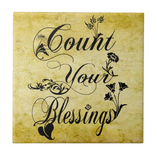 Count Your Blessings Custom Tile