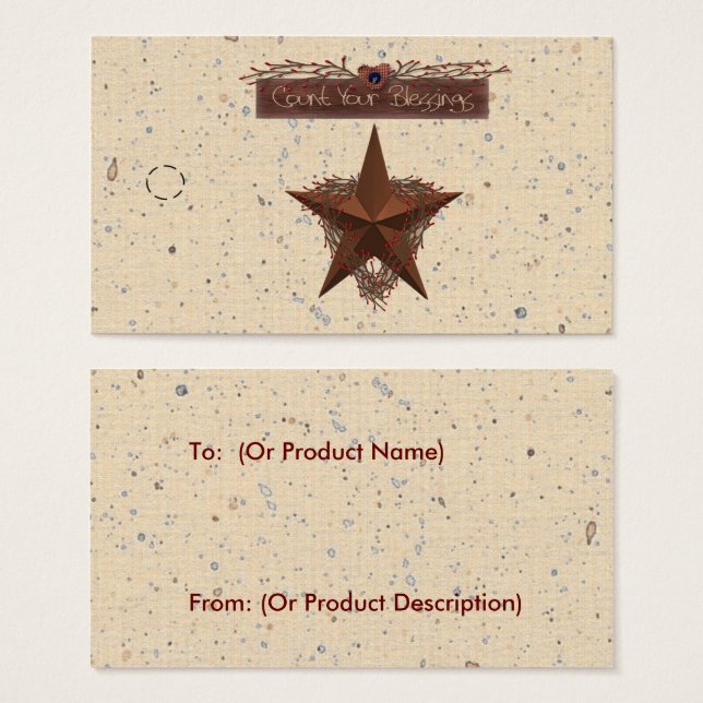 Count Your Blessings Hang Tag (Front & Back)