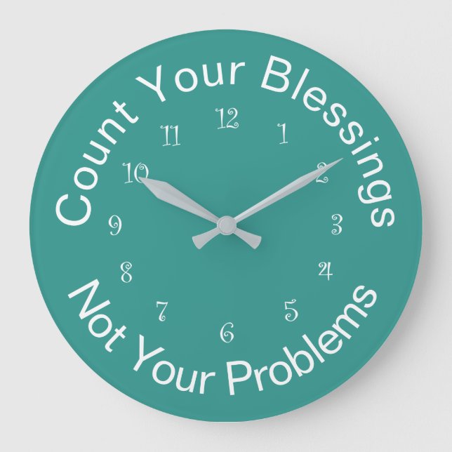 Count Your Blessings Inspirational Wall Clocks (Front)
