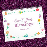 Count Your Blessings Journaling 12-Month Calendar<br><div class="desc">Count Your Blessings Journaling 12-Month Calendar is a bit different than most wall calendars. This calendar allows you to write in / journal the things you consider to be a blessing throughout each month. At the end of the year, you can do a "walk back" through the calendar to be...</div>
