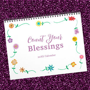 Count Your Blessings Journaling 12-Month Calendar