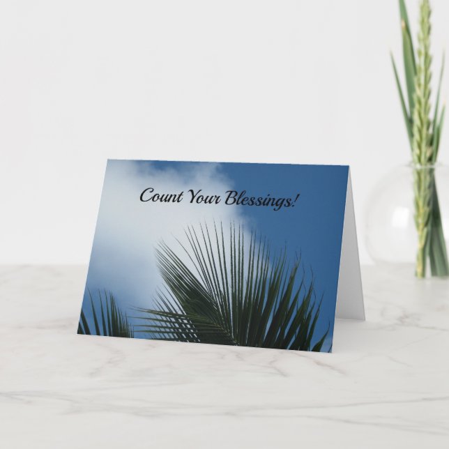 Count Your Blessings Letterpress Thank You Card (Front)