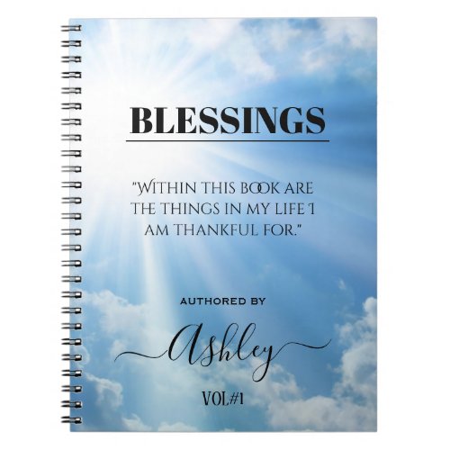Count Your Blessings Notebook