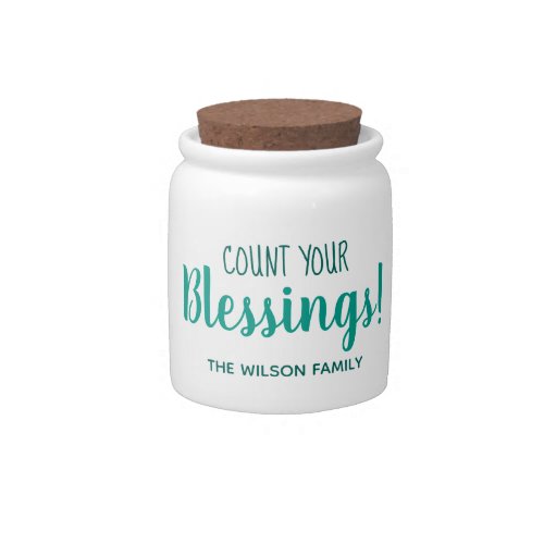 Count Your Blessings Personalized Blessing Jar